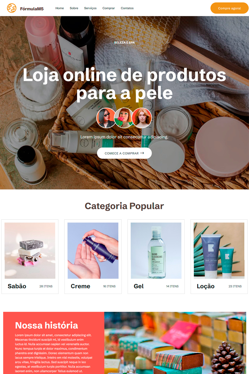 Site Venda Cosméticos M2
