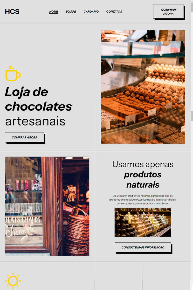 Site Loja de Doces M1